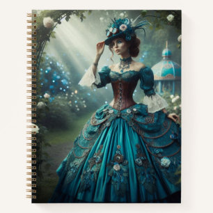 Cuaderno La victoriana vintage de Steampunk en un jardín