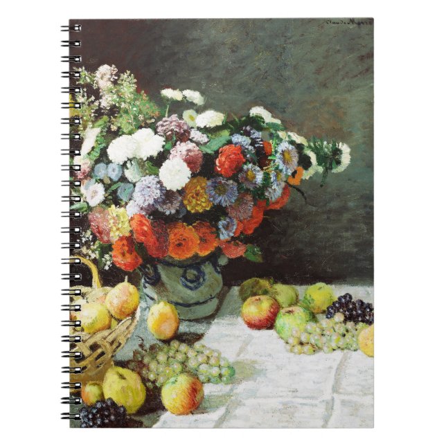 Cuaderno La vida con flores y fruta de Claude Monet (Frente)