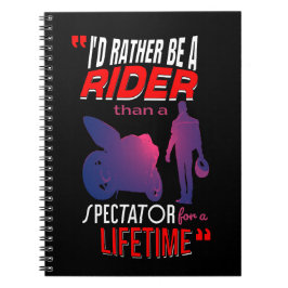 Cuaderno La vida de un motociclista: Viajar, no mirar