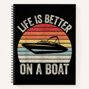 Cuaderno La Vida De Vintage Es Mejor En Un Bote Capitán P