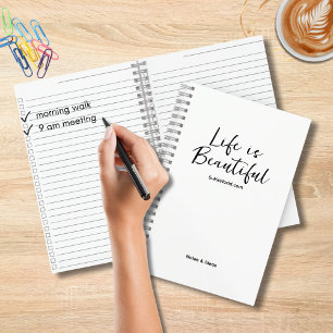 Cuaderno La vida es bella lista de comprobación del sitio w