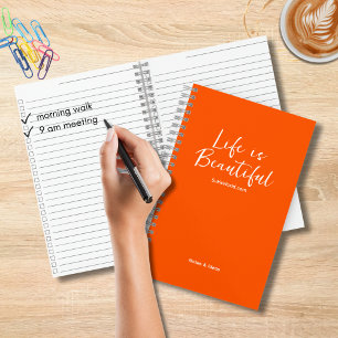 Cuaderno La vida es bella lista de verificación de Naranjas