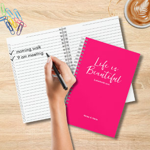 Cuaderno La vida es bella página web de blogs Lista de veri
