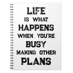 Cuaderno La Vida Es... Cita motivacional divertida