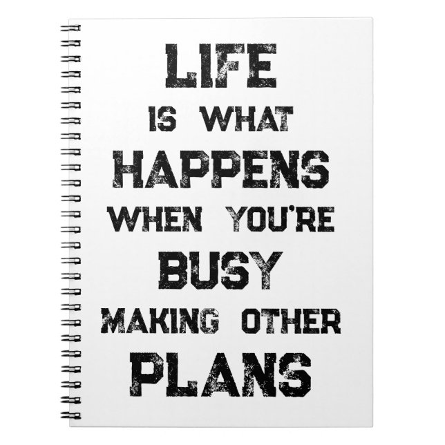 Cuaderno La Vida Es... Cita motivacional divertida (Frente)