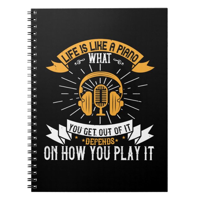 Cuaderno La Vida Es Como Un Piano (Frente)