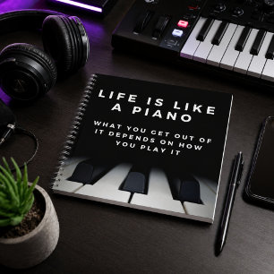 Cuaderno La vida es como un piano Inspirador