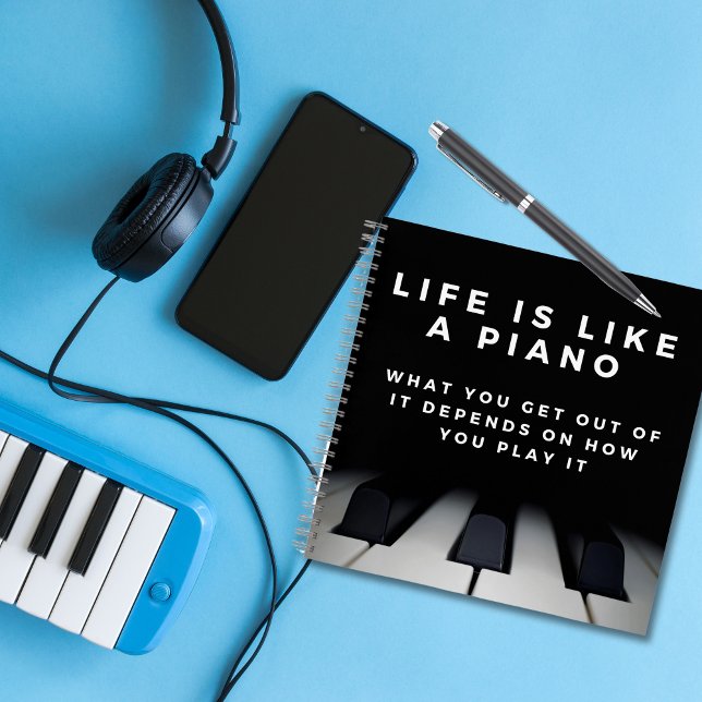 Cuaderno La vida es como un piano Inspirador (Subido por el creador)