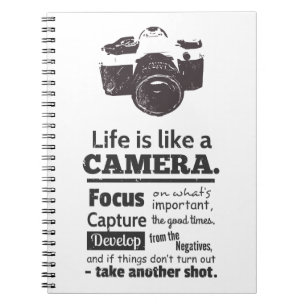 Cuaderno La vida es como una cámara cita, Black Grunge