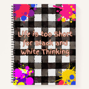 Cuaderno La vida es demasiado corta para el pensamiento bla