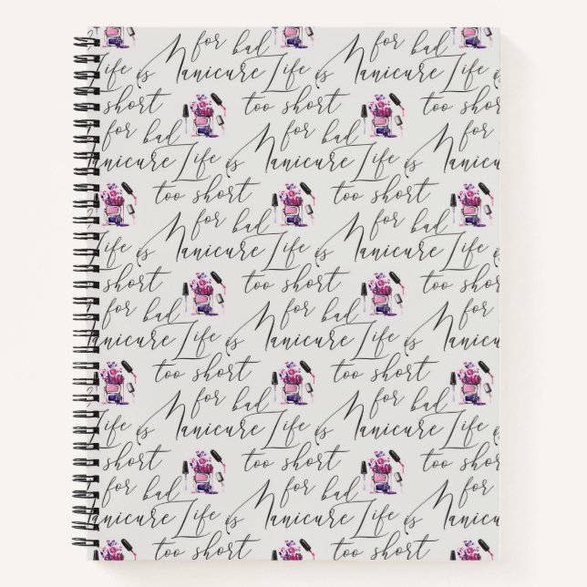 Cuaderno La Vida Es Demasiado Corta Para Un Mal Patrón De M (Anverso)