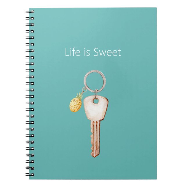 Cuaderno La vida es dulce Llave de Piña (Frente)