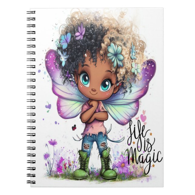 Cuaderno La vida es el bloc de notas de espiral de hadas má (Frente)