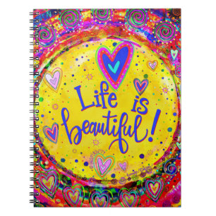 Cuaderno La vida es hermosa diversión inespiritual Inspirad