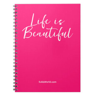 Cuaderno La vida es hermosa   Marca de blog de nombre comer