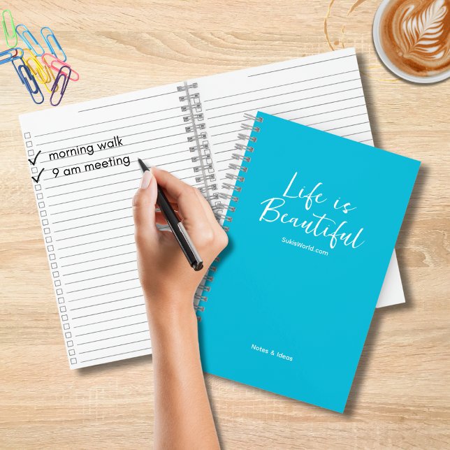 Cuaderno La vida es hermosa página web de blogs Turquoise C (Subido por el creador)