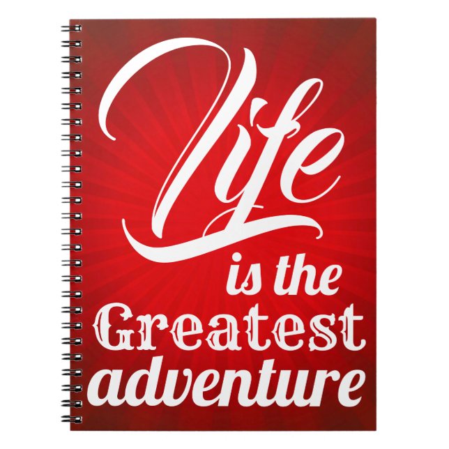 Cuaderno La vida es la aventura más grande (Frente)