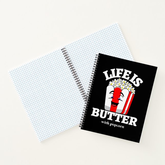 Cuaderno La vida es mantequilla con palomitas de maíz (Interior)