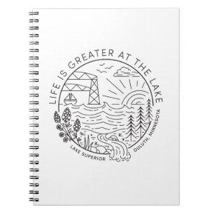 Cuaderno La vida es mayor en el lago - Negro