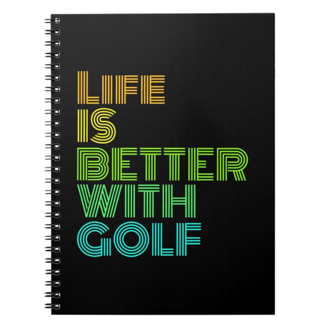 Cuaderno La vida es mejor con el golf (Frente)