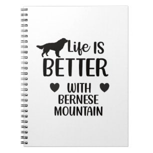 Cuaderno La vida es mejor con el perro bernese, Bernese Lov