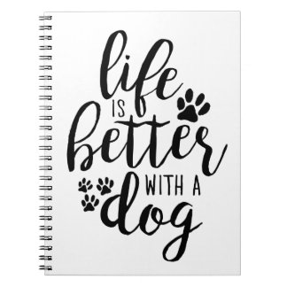 Cuaderno La vida es mejor con las citas de un perro
