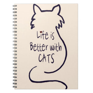 Cuaderno La vida es mejor con los gatos