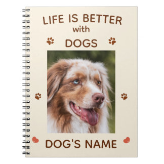 Cuaderno La vida es mejor con los perros - Cuto Personaliza