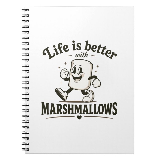 Cuaderno La vida es mejor con malvaviscos (Frente)