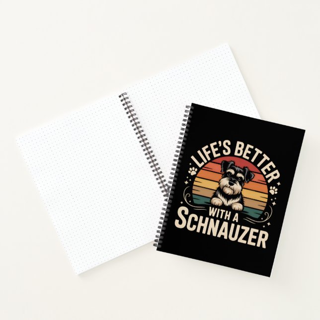 Cuaderno La vida es mejor con un Schnauzer (Interior)