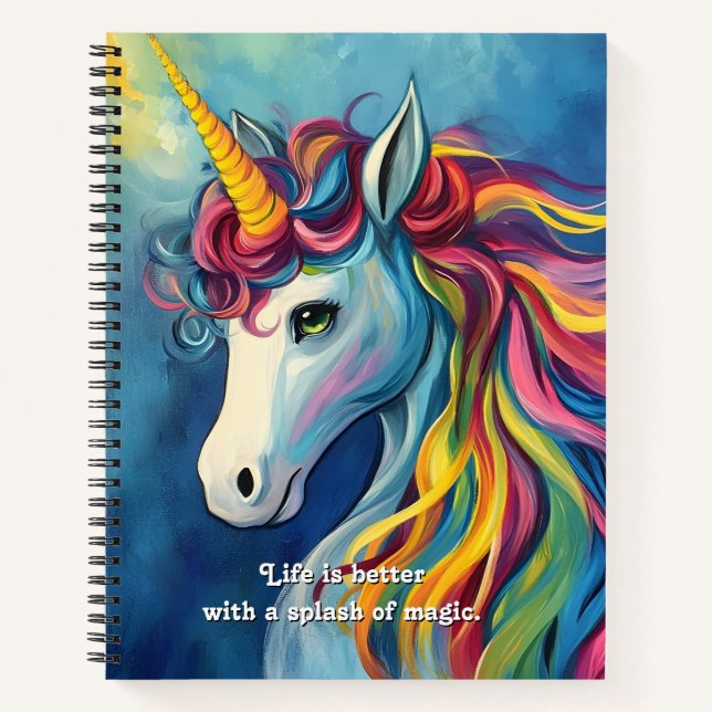 Cuaderno La vida es mejor con un toque de magia. (Anverso)