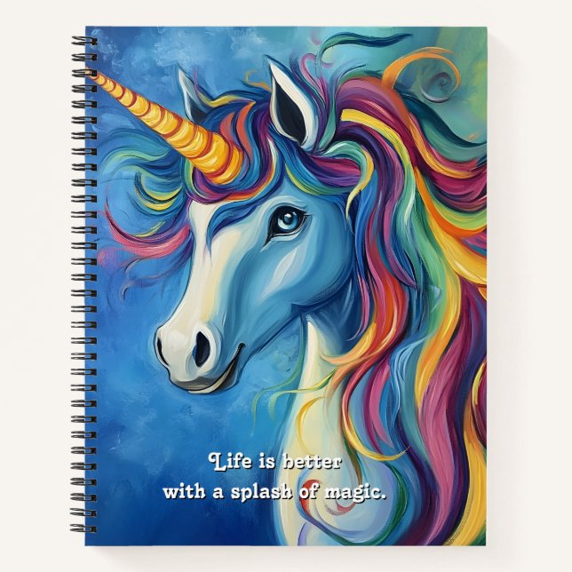 Cuaderno La vida es mejor con un toque de magia. (Anverso)