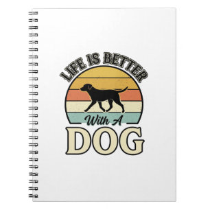 Cuaderno La vida es mejor con una camisa de diseño vintage