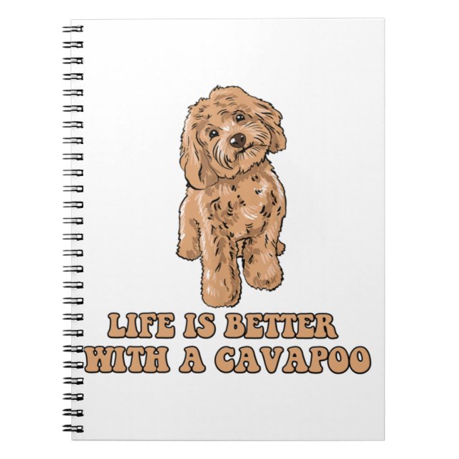 Cuaderno La Vida Es Mejor Con Una Cavapoo - Perro Funny Lov (Frente)