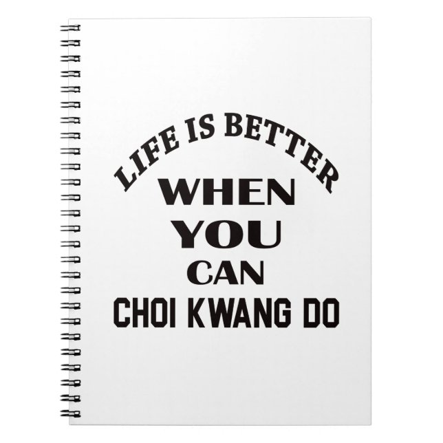 Cuaderno La vida es mejor cuando usted puede Choi Kwang (Frente)