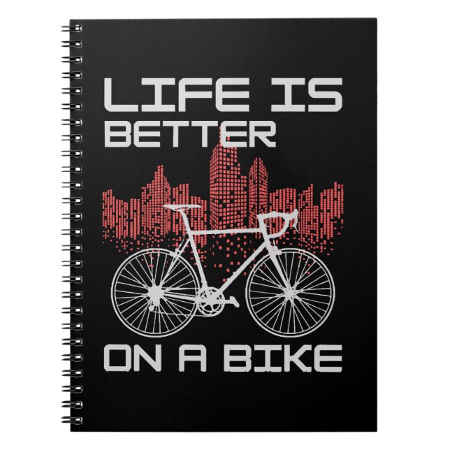Cuaderno La vida es mejor en bicicleta (Frente)