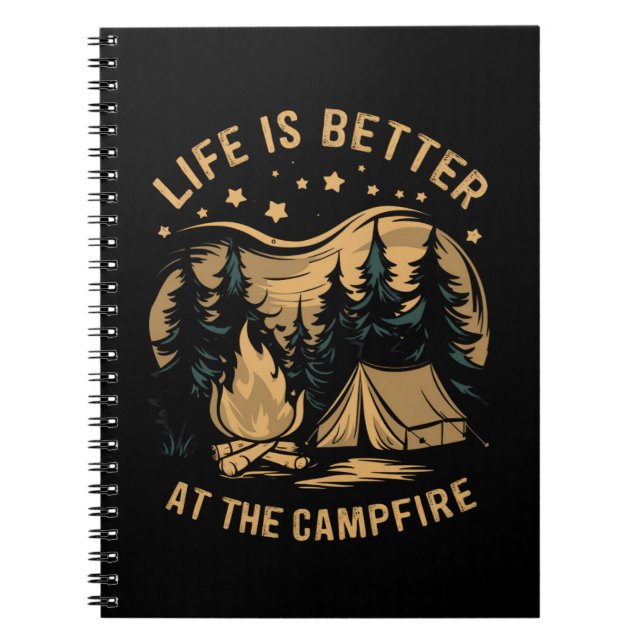 Cuaderno La Vida Es Mejor En El Campamento Campbell Camper (Frente)