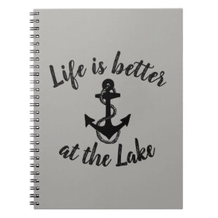 Cuaderno LA VIDA ES MEJOR EN EL LAGO + ancla