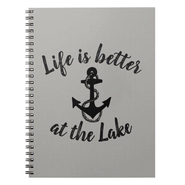 Cuaderno LA VIDA ES MEJOR EN EL LAGO + ancla | (Frente)