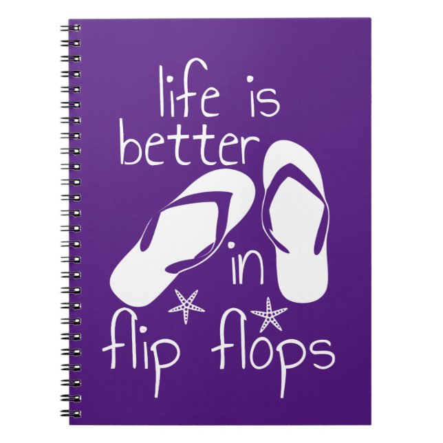 Cuaderno La Vida Es Mejor En Flip Flops (Frente)