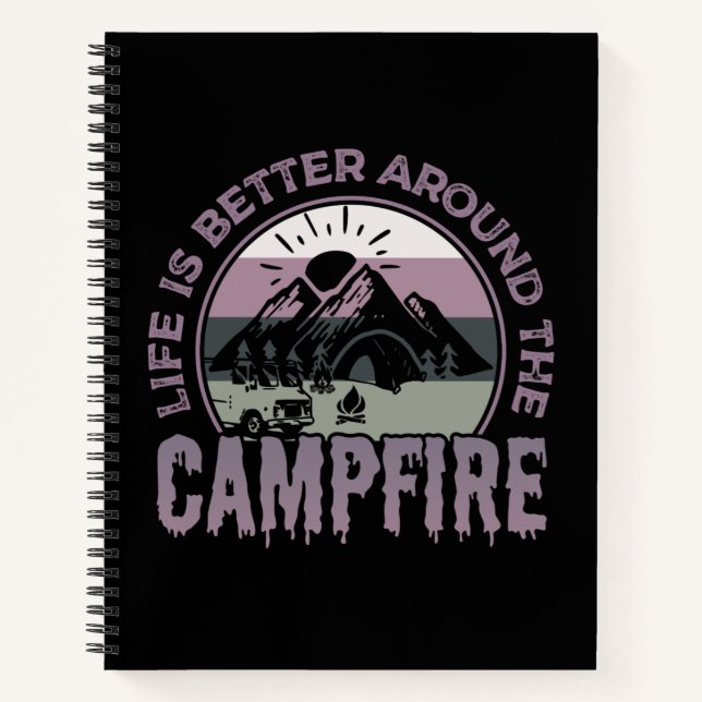 Cuaderno La vida es mejor en torno a los regalos de Campfir (Anverso)