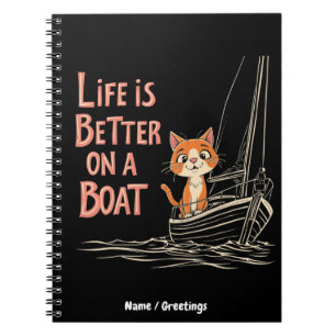 Cuaderno La vida es mejor en un barco Katamaran Segeln Dise