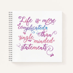 Cuaderno La vida es un eslogan de crecimiento personal más