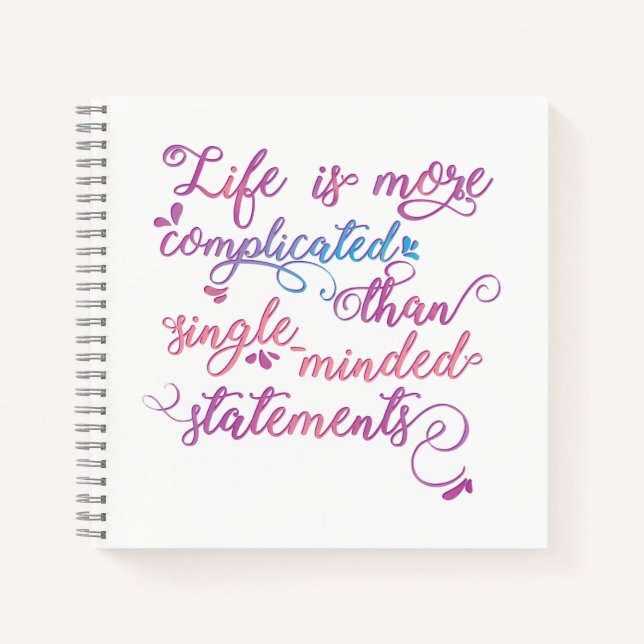 Cuaderno La vida es un eslogan de crecimiento personal más  (Anverso)