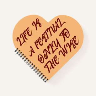 Cuaderno La vida es un festival cita motivacional T-Shirt