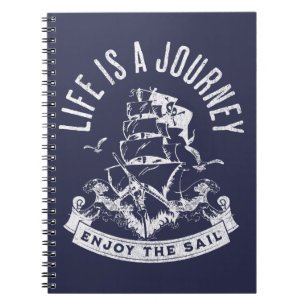Cuaderno La vida es un viaje, disfruta de la vela