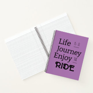 Cuaderno "La vida es un viaje disfruta el camino" Frase 