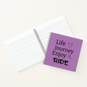 Cuaderno "La vida es un viaje, disfruta el camino" Frase