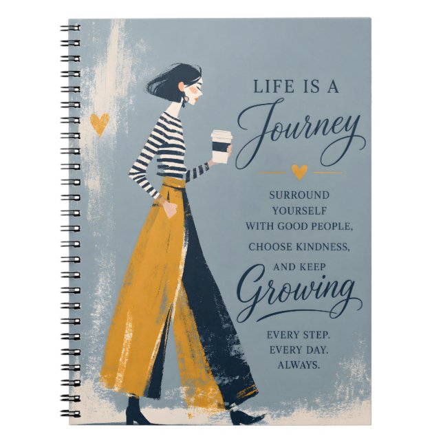 Cuaderno La vida es un viaje que siempre crece (Frente)