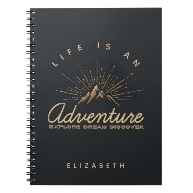 Cuaderno La vida es una aventura explorando el sueño descub (Frente)